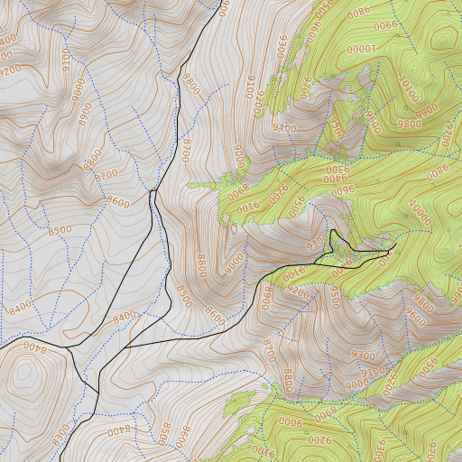 OpenTopoMap map of Cat Rocks, CO