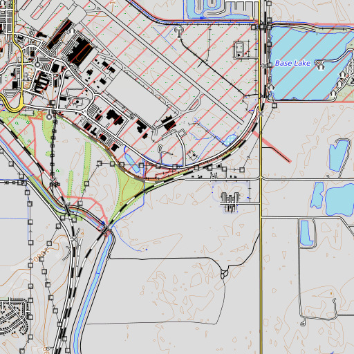OpenTopoMap map of Pappio, NE