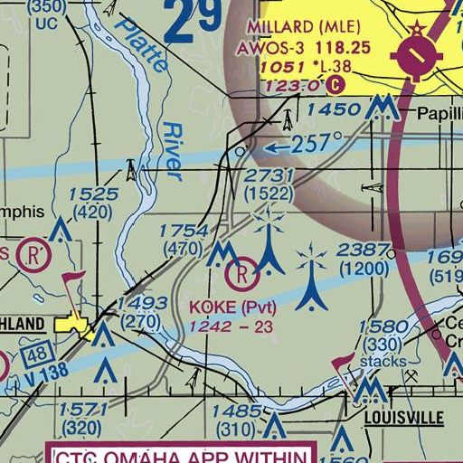FAA VFR chart of Interchange 432, NE