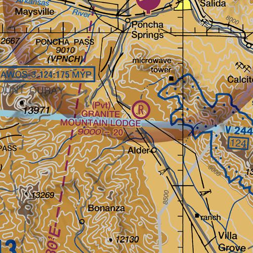 FAA VFR chart of Round Hill, CO
