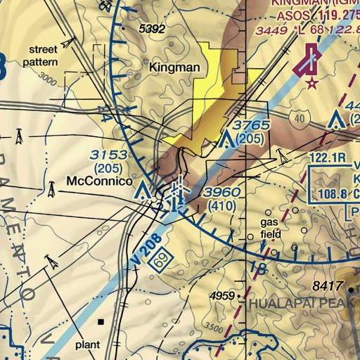 FAA VFR chart of Box Canyon, AZ