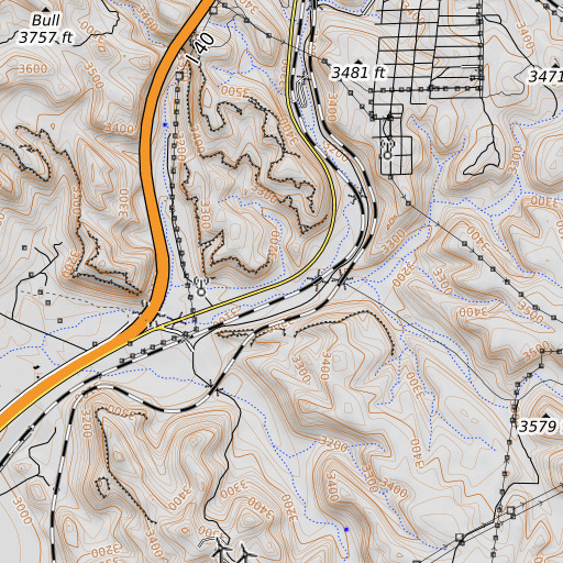 OpenTopoMap map of Box Canyon, AZ