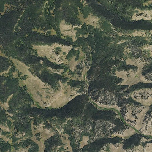 Aerial imagery of Big Basin, CO
