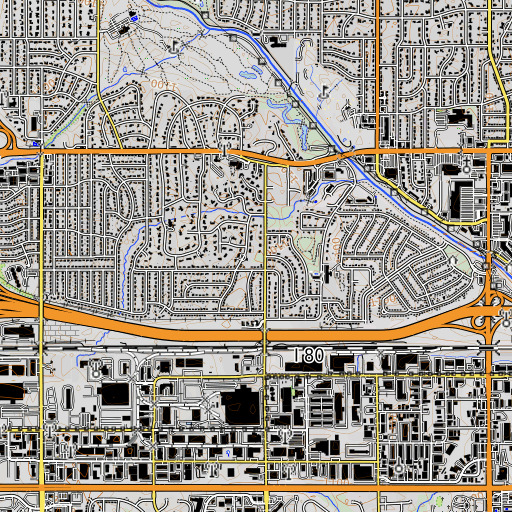 OpenTopoMap map of Armbrust Park, NE