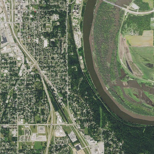 Aerial imagery of Mandan park, NE