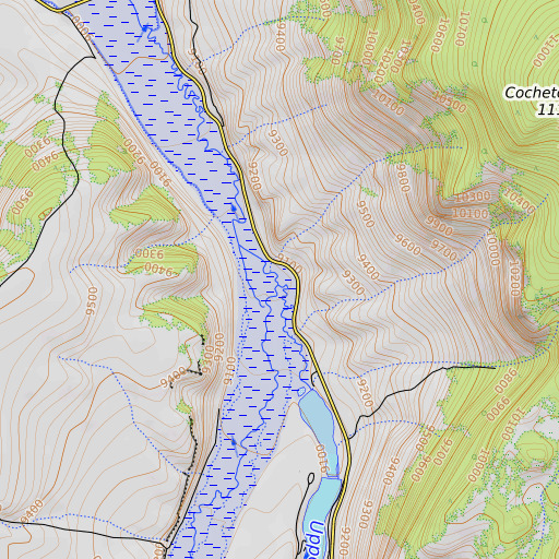 OpenTopoMap map of Archuleta Creek, CO