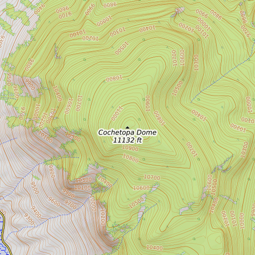OpenTopoMap map of Cochetopa Dome, CO