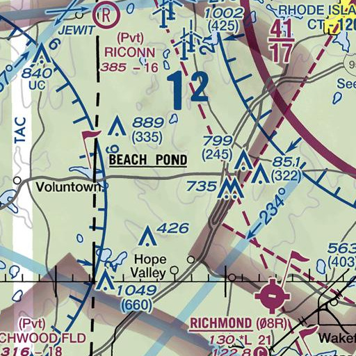 FAA VFR chart of Barber Plot, RI