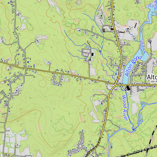 OpenTopoMap map of Boss Plot, RI