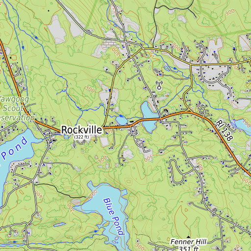 OpenTopoMap map of Burdick Plot, RI