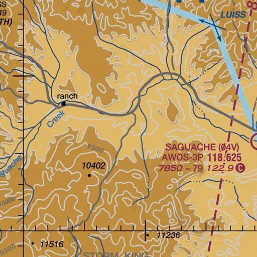 FAA VFR chart of Spring Gulch, CO
