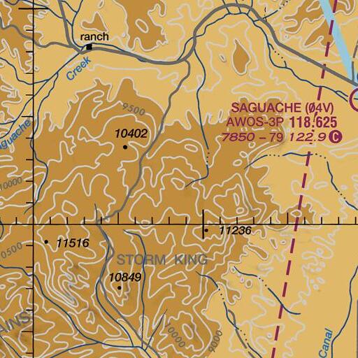 FAA VFR chart of Spruce Mountain, CO