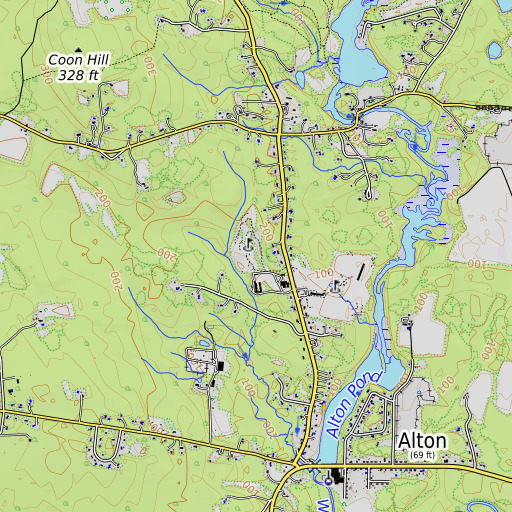 OpenTopoMap map of Nathan Kinyon Plot, RI