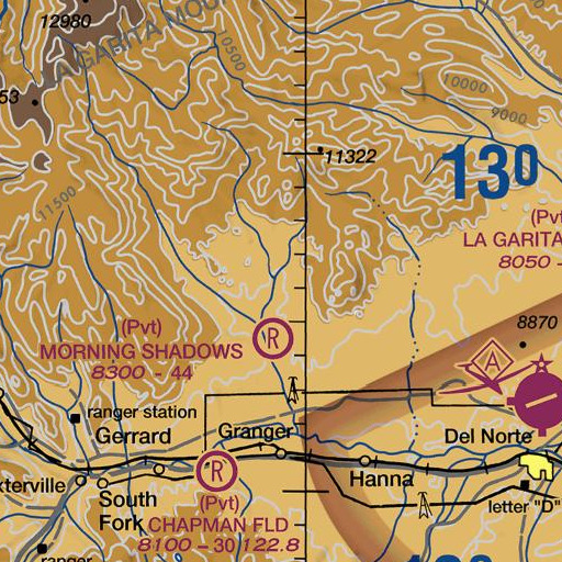 FAA VFR chart of Seitz Creek, CO