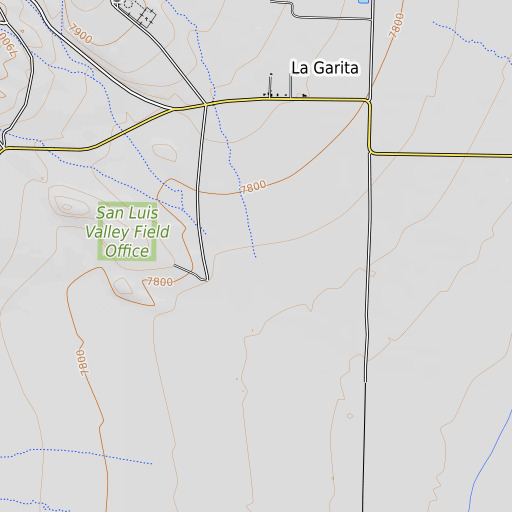 OpenTopoMap map of Wilson Arroyo, CO