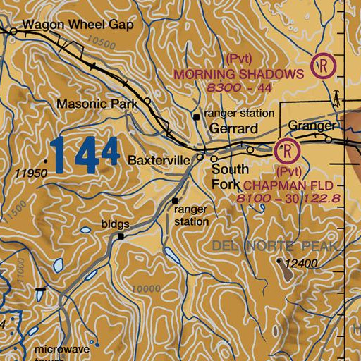 FAA VFR chart of Walker Draw, CO