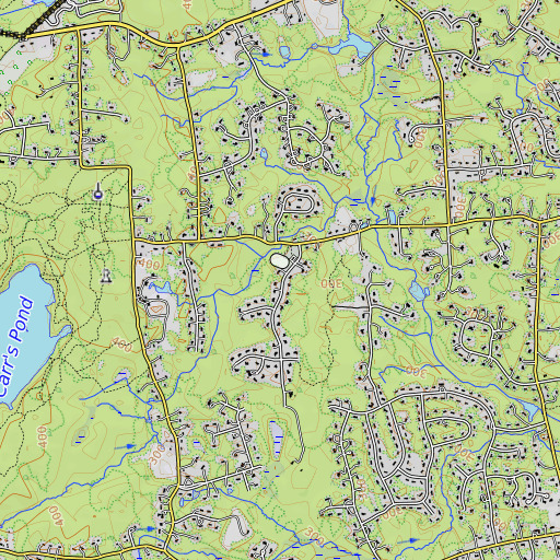 OpenTopoMap map of Robert Vaughn Plot, RI