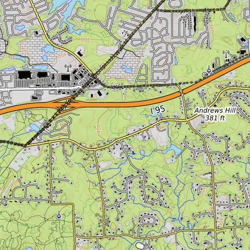 OpenTopoMap map of Joseph Carpenter Plot, RI