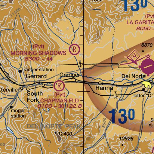 FAA VFR chart of Granger Bridge, CO