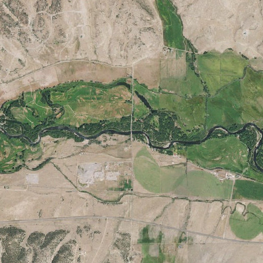 Aerial imagery of Granger Bridge, CO