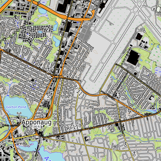 OpenTopoMap map of William J Cole Plot, RI
