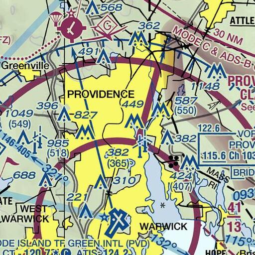FAA VFR chart of Abbott Park, RI