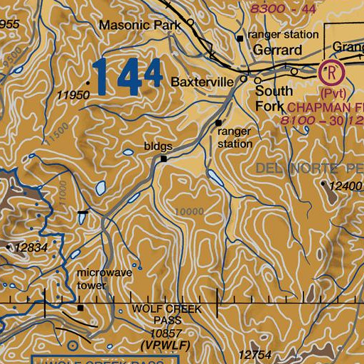 FAA VFR chart of Grouse Mountain, CO