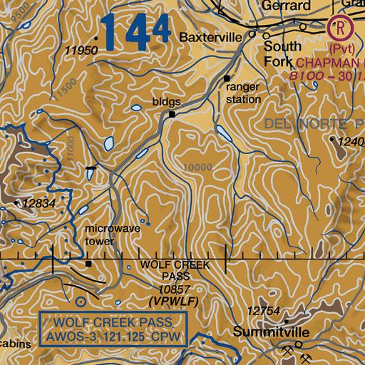 FAA VFR chart of Corral Park, CO