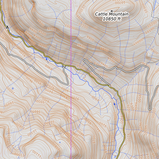 OpenTopoMap map of Corral Park, CO