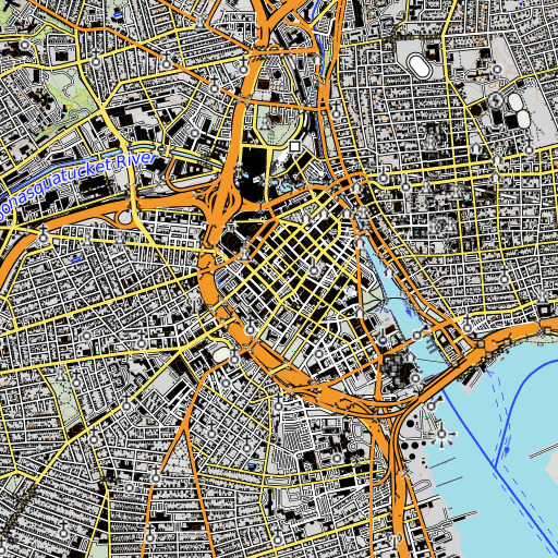 OpenTopoMap map of Freeman Park, RI