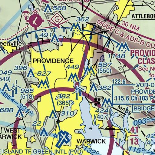 FAA VFR chart of Fulton Building, RI