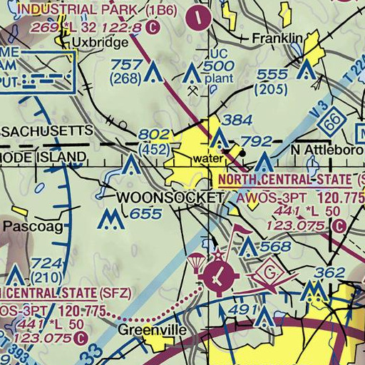 FAA VFR chart of Globe Park School, RI