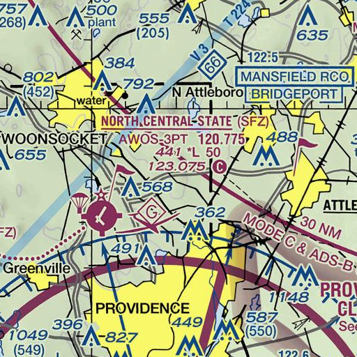 FAA VFR chart of Grayrock, RI