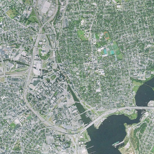 Aerial imagery of Macfarlane Building, RI