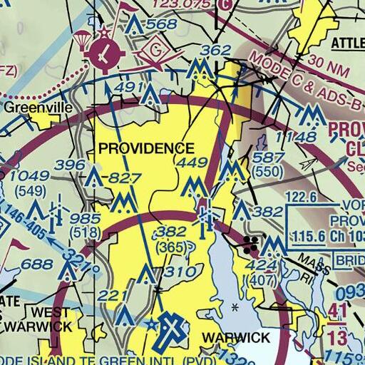 FAA VFR chart of Wheeler School, RI