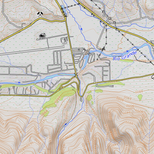 OpenTopoMap map of Deep Creek, CO