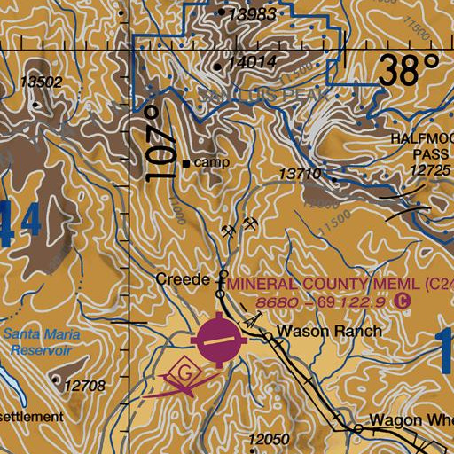 FAA VFR chart of Campbell Mountain, CO