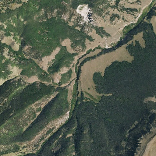 Aerial imagery of Lake Fork, CO