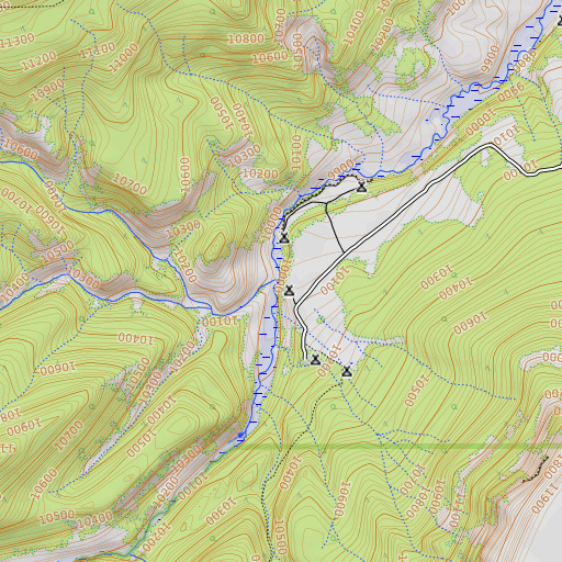 OpenTopoMap map of Lake Fork, CO