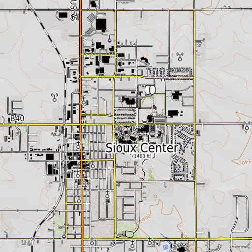 OpenTopoMap map of Commons, IA