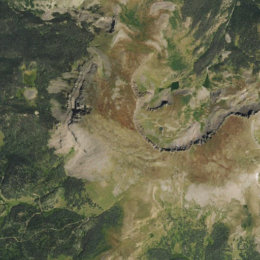 Aerial imagery of Bennett Peak, CO
