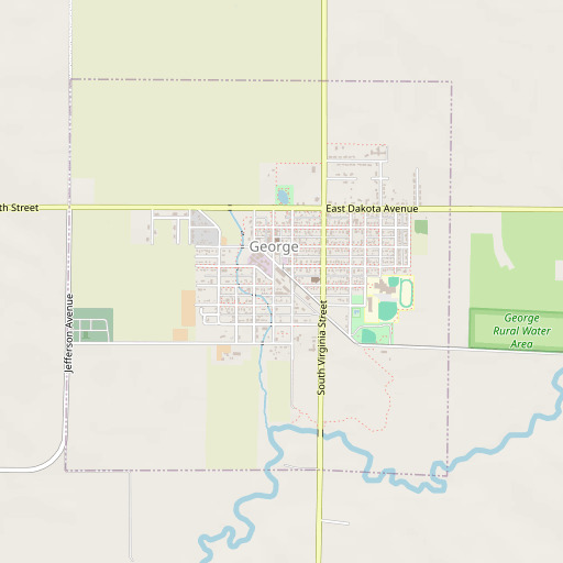 OpenStreetMap map of George Elevator Company Elevator, IA