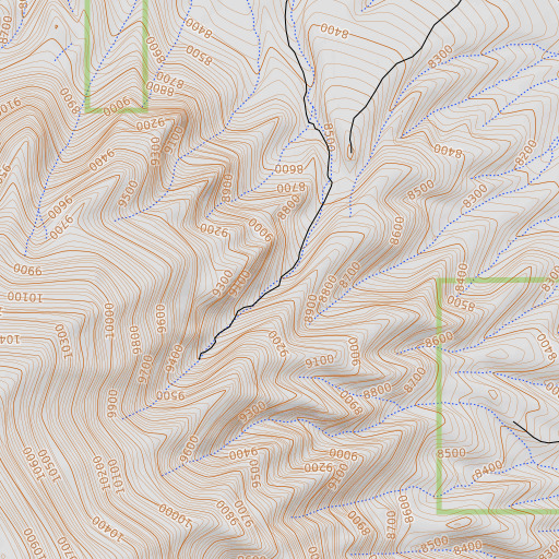 OpenTopoMap map of Goat Ranch Spring, CO