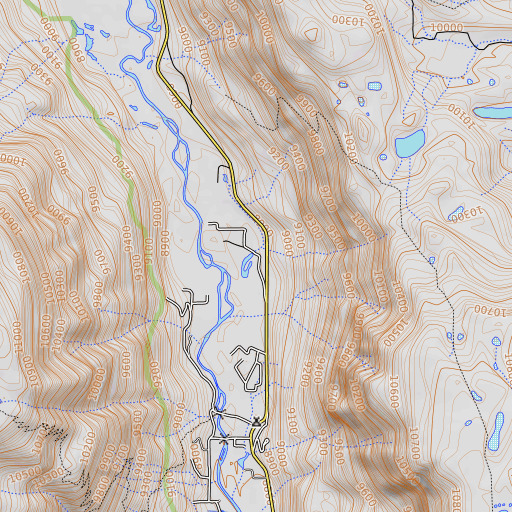 OpenTopoMap map of Thomas Ranch, CO