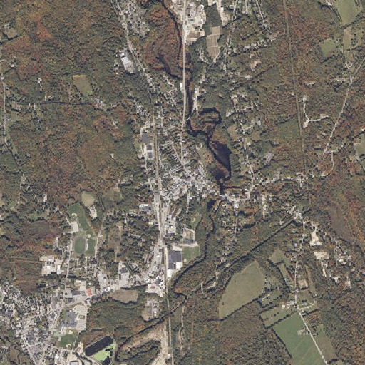 Aerial imagery of Paris Public Library, ME