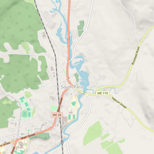 OpenStreetMap map of Riverside Cemetery, ME