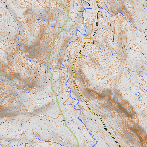 OpenTopoMap map of The Pinnacles, CO