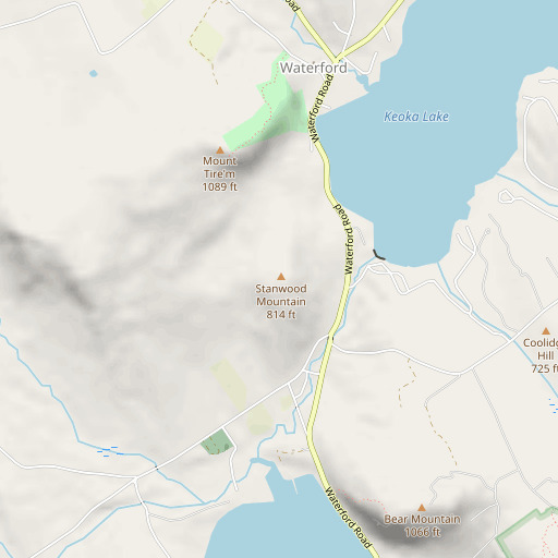 OpenStreetMap map of Stanwood Mountain, ME