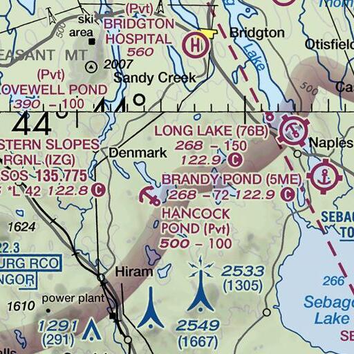 FAA VFR chart of Sucker Brook, ME