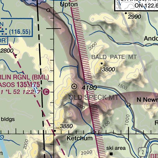 FAA VFR chart of Table Rock Trail, ME